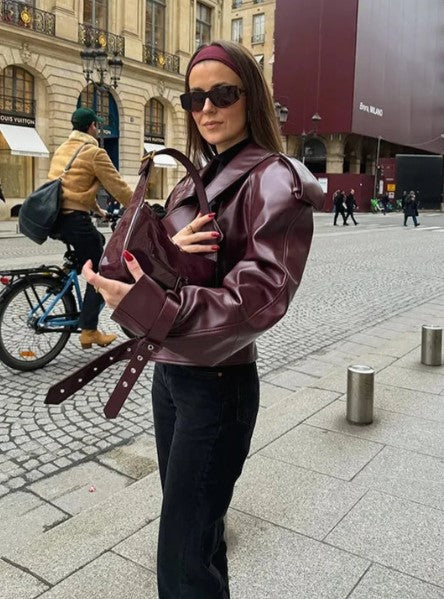 Drune | herbst-winterjacke aus leder für damen