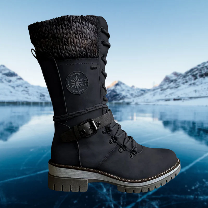 Drune | und stilvolle damen-winterstiefel aus leder