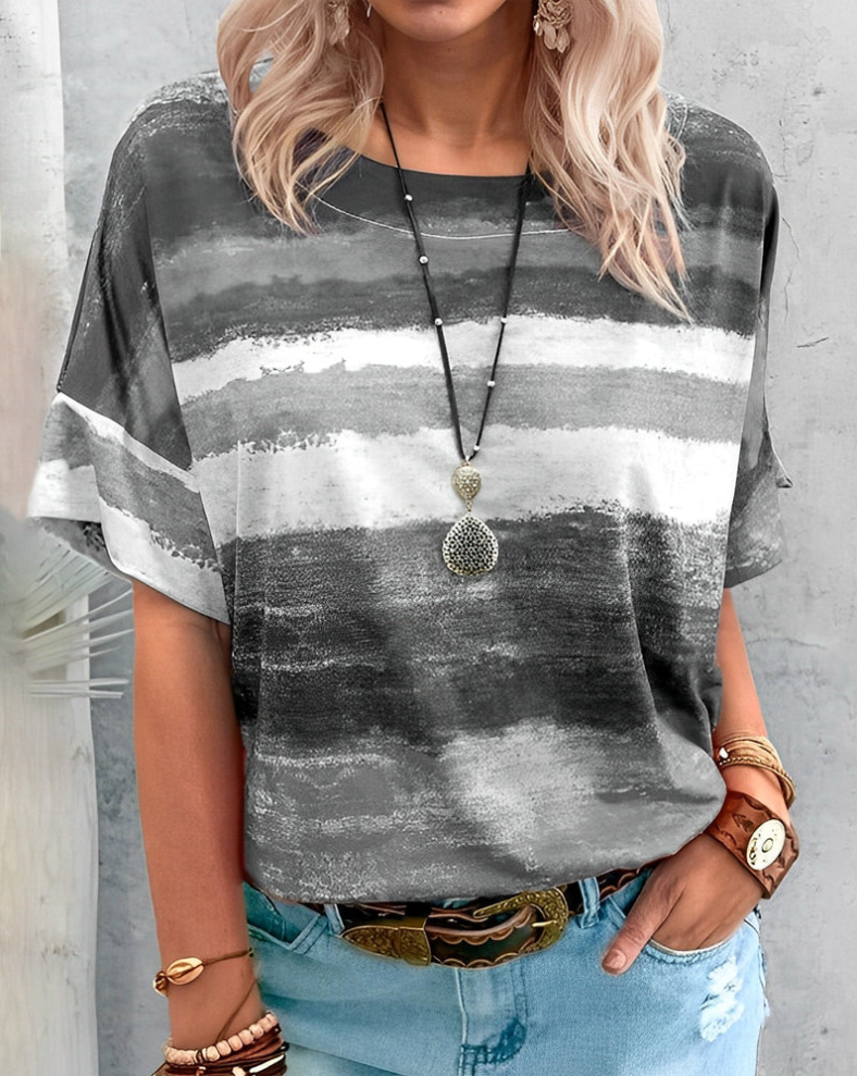 Drune | Damen T-Shirt Rundhals Basic