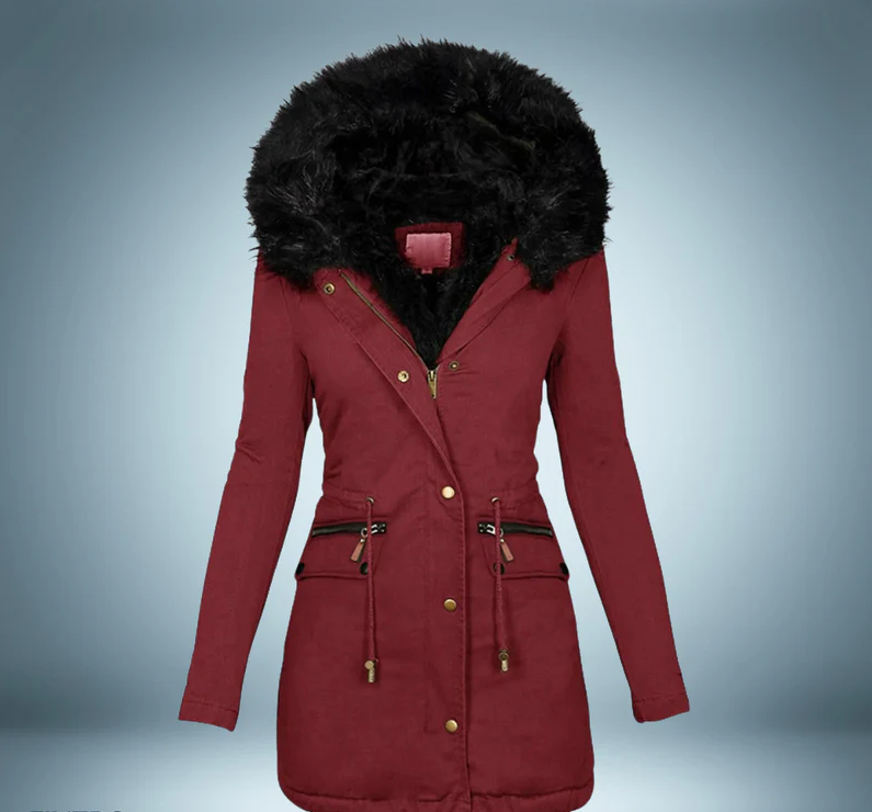 Drune | Parka mit Pelzkragen In Schwarz