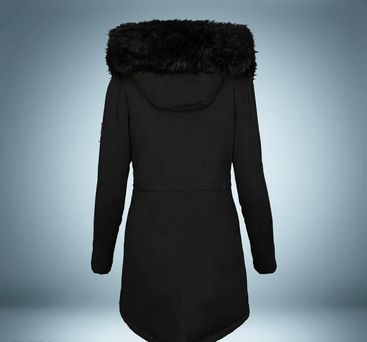 Drune | Parka mit Pelzkragen In Schwarz