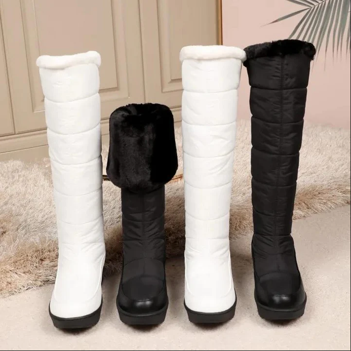 Drune | winterstiefel - pelzgefütterte kniehohe schneestiefel für frauen