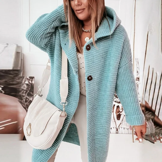 Drune | Langärmlige Strickjacke mit Kapuze