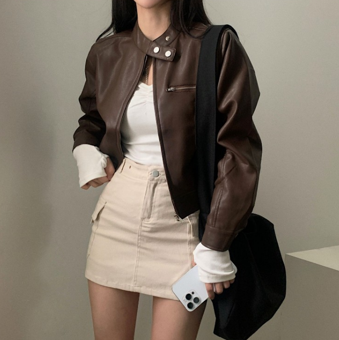 Drune | Retro-Jacke mit Stehkragen und Reißverschluss