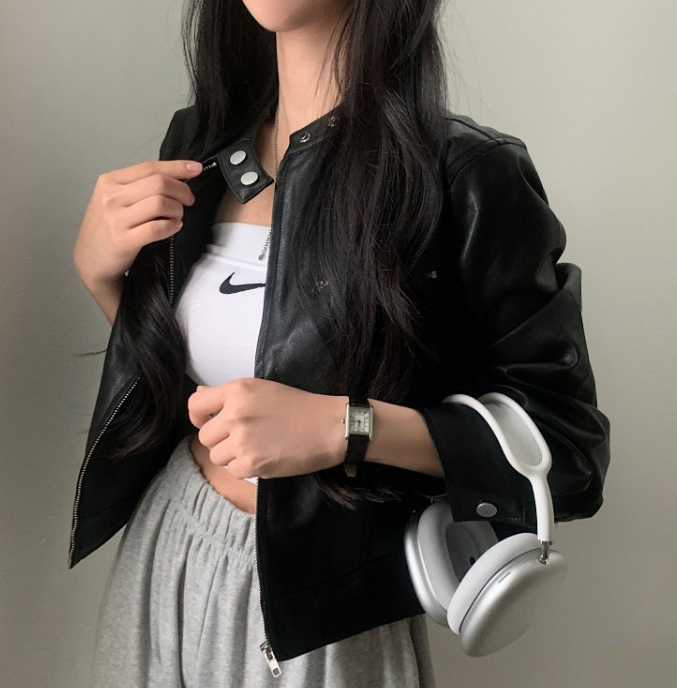 Drune | Retro-Jacke mit Stehkragen und Reißverschluss