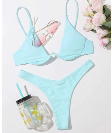 Drune | Bügel-Bikini-Set Push-Up-Bh und Tanga-Bademode für Damen