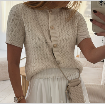 Damen Kurzarmstrickjacke Drune