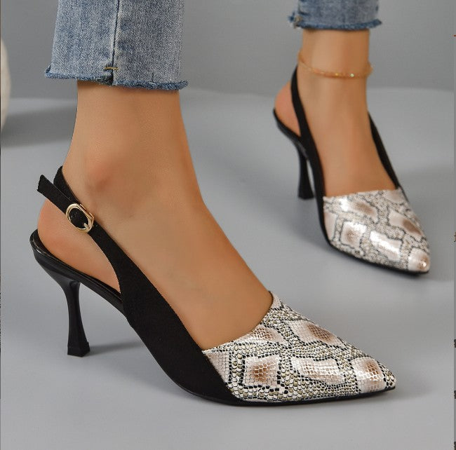 Drune | Damen Kitten Heels Schwarz