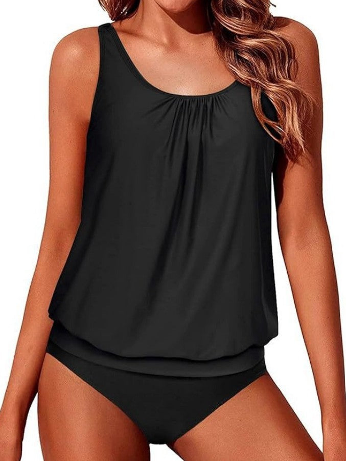 Drune | Athletische Zweiteilige Tankini Badeanzüge Für Frauen Bauchkontrolle Schwimmanzüge