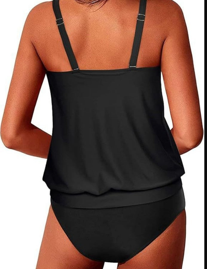 Drune | Athletische Zweiteilige Tankini Badeanzüge Für Frauen Bauchkontrolle Schwimmanzüge