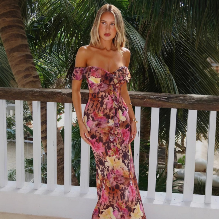 Damen Etuikleid mit romantischem floralem Design Drune