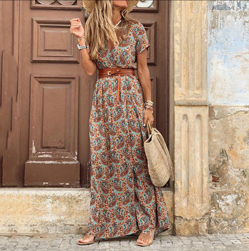 Drune | Boho Maxikleid Mit Neckholder