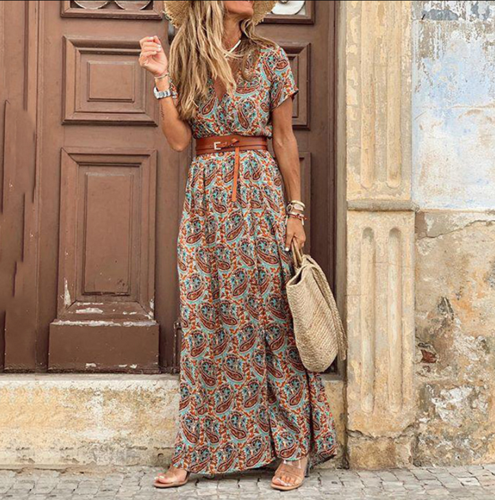 Drune | Boho Maxikleid Mit Neckholder