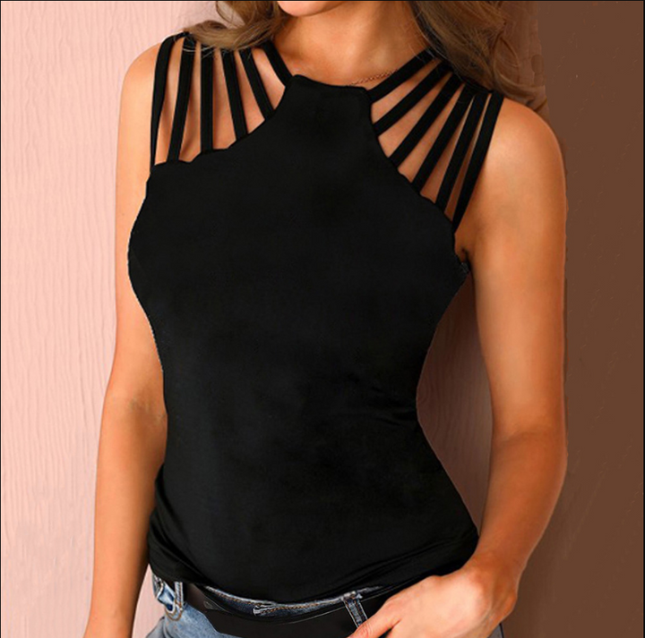 Damen Body mit elegantem Cut-Out-Design und modischen Trägerschlaufen Drune