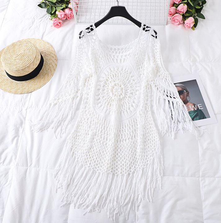 Drune | Cover Up Boho-Stil Langarm Bikini-Cover Up Strand-Outfits