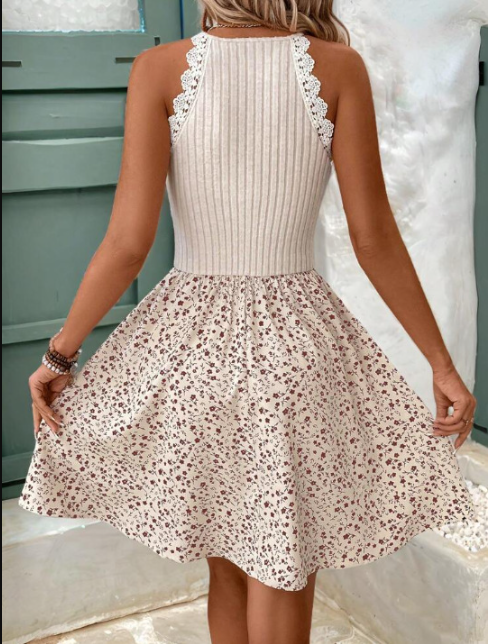 Drune | Neckholderkleid aus Baumwollstrick