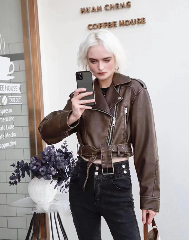 Drune | Kurze Lederjacke Damen