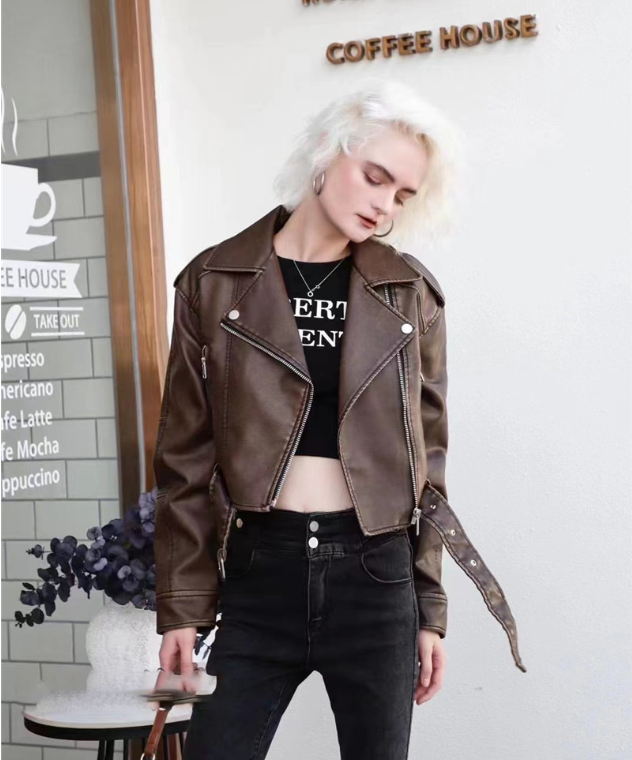 Drune | Kurze Lederjacke Damen