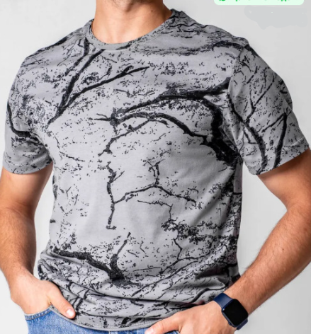 Herren T-Shirt mit modernem Streifendruck und weichem Stoffmaterial Drune