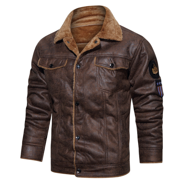 Drune | Leder Pilotenjacke mit Weicher Fütterung Marinus