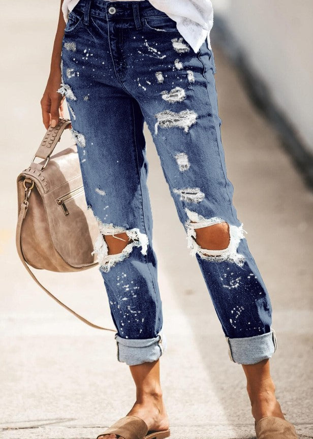 Drune | Zwei Ripped Knee Slim Fit Jeans