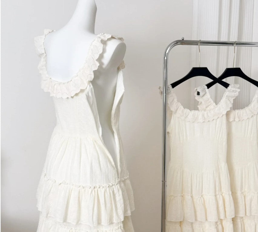 Drune | Elegantes Ärmelloses Rüschentorte Kleid