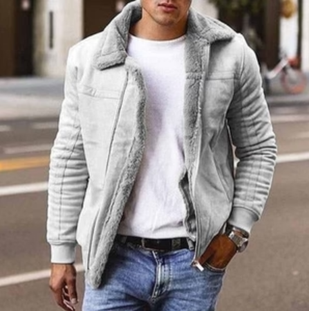 Drune | Herrenjacke mit Pelzfutter und gesteppte Ärmel Gino