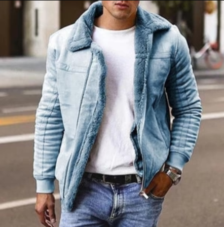 Drune | Herrenjacke mit Pelzfutter und gesteppte Ärmel Gino