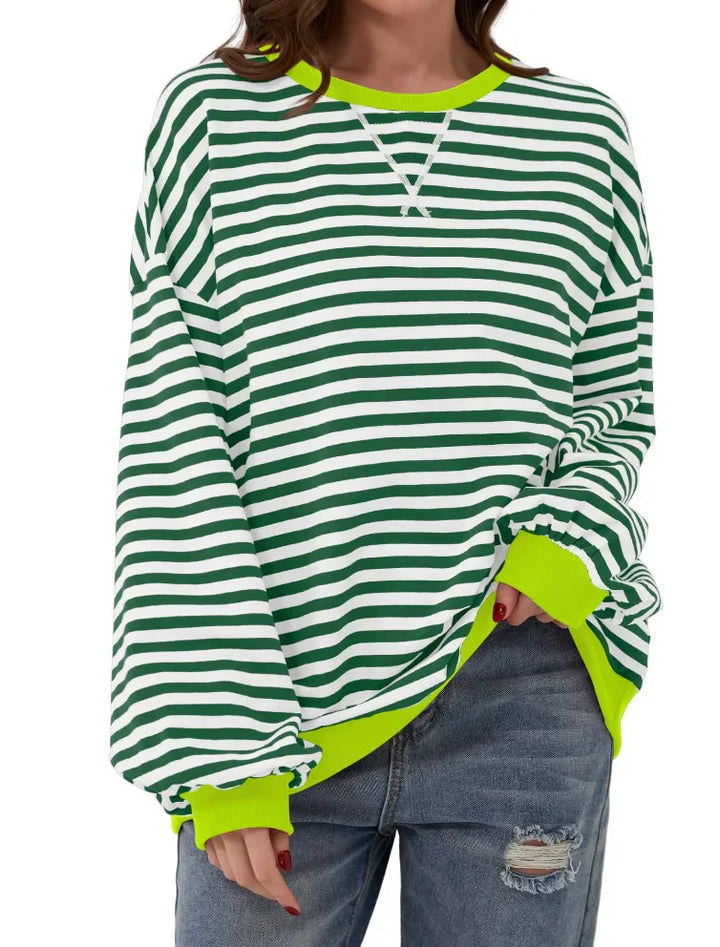 Drune | Bequemer Gestreifter Pullover