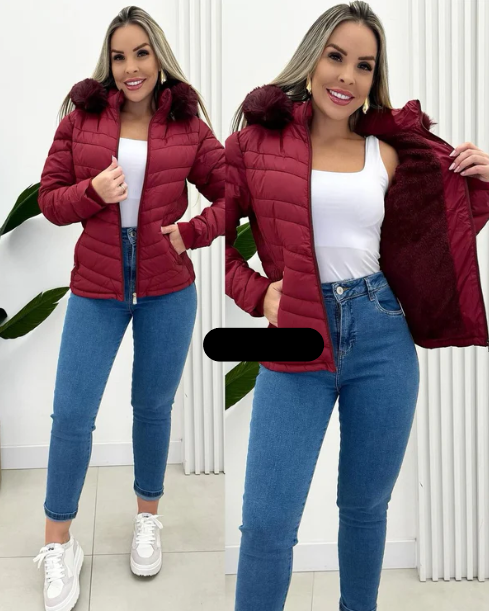 Drune | Steppjacke mit Fellkapuze