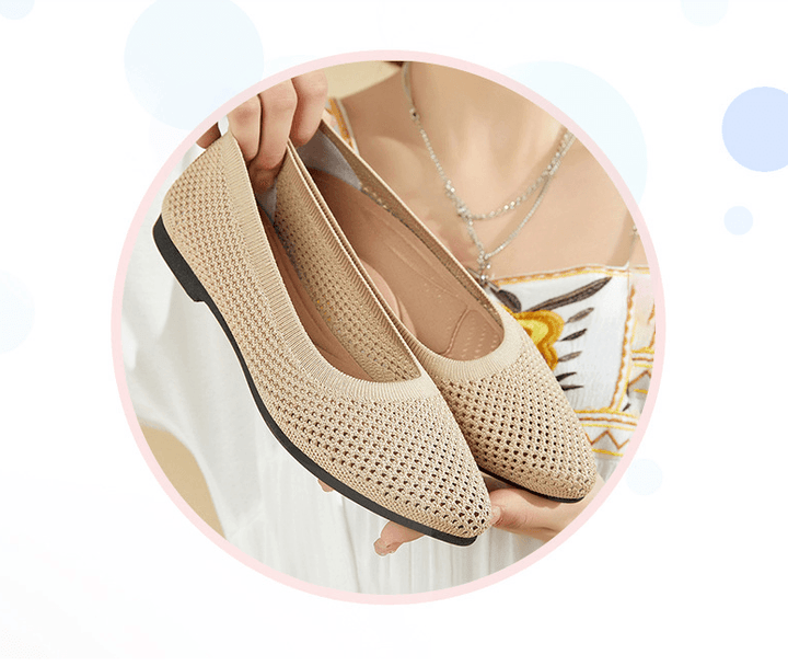 Graue Orthopädische Ballerinas Drune