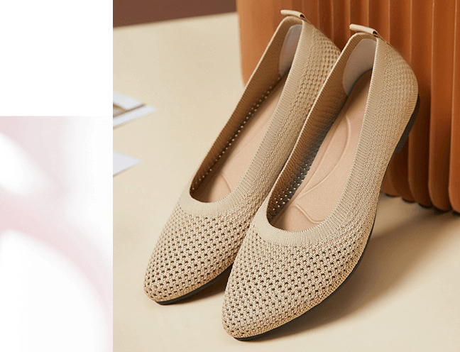 Graue Orthopädische Ballerinas Drune
