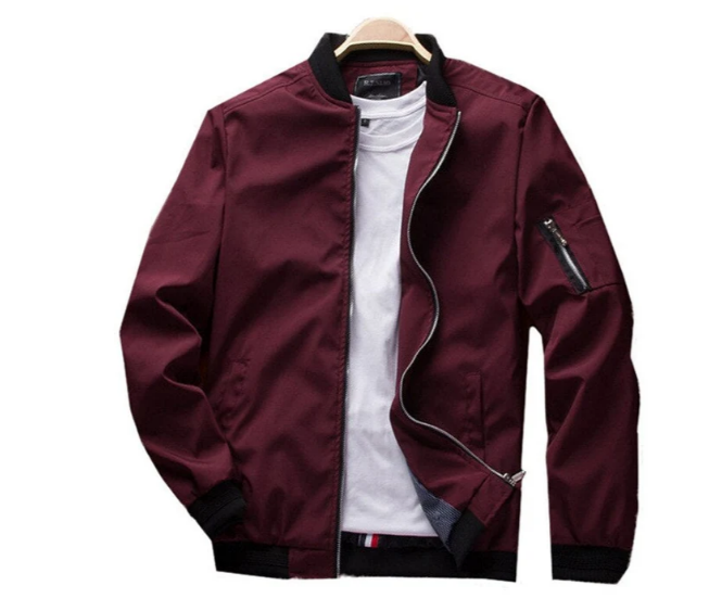 Drune | herren-ubergangsjacke mit reißverschluss am armel