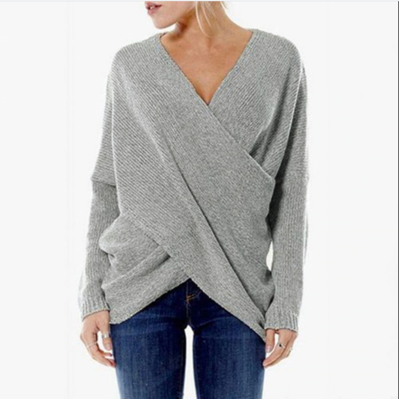 Drune | Damen Cashmere-Pullover mit Kreuzdetail, Herbst/Winter