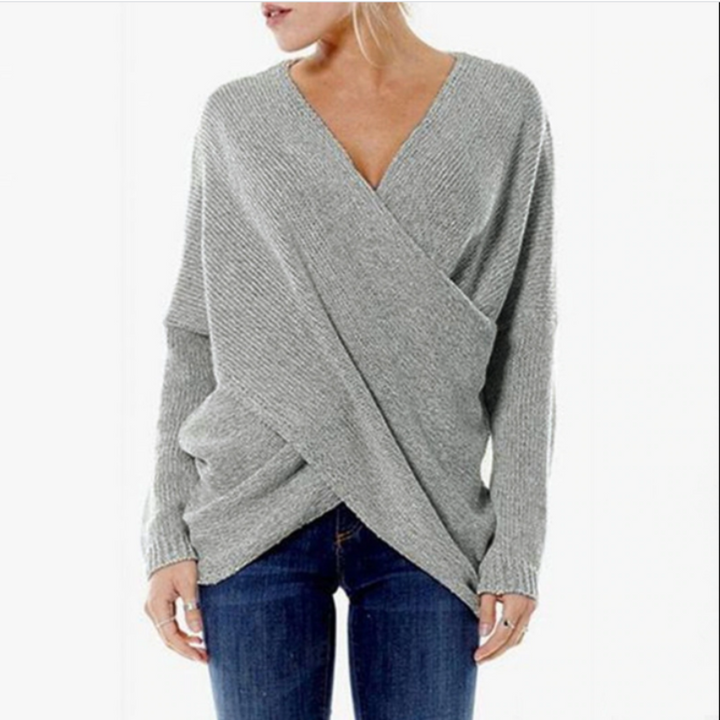 Drune | Damen Cashmere-Pullover mit Kreuzdetail, Herbst/Winter