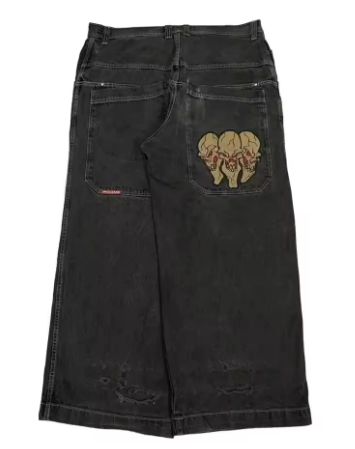 Drune | Weinlese Stickerei Hip Hop Street Boyfriend Jeans