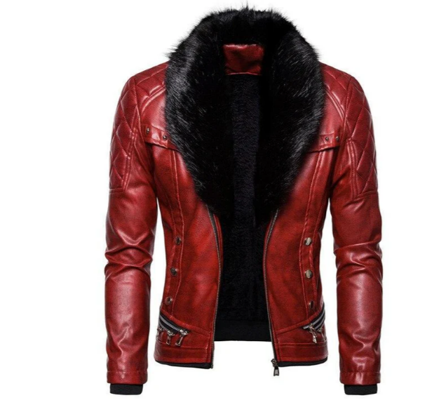 Drune | Vegan-Motorradjacke mit Kunstfell für Frauen