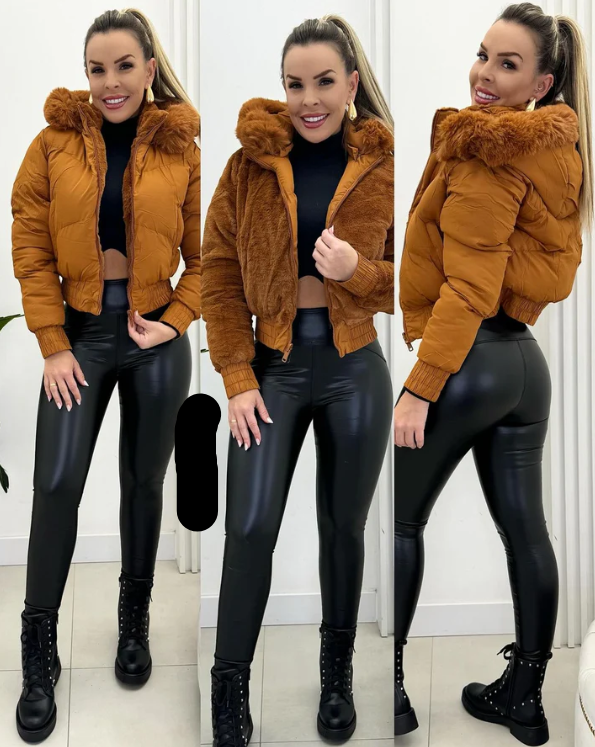 Drune | Bomberjacke mit Fellkapuze