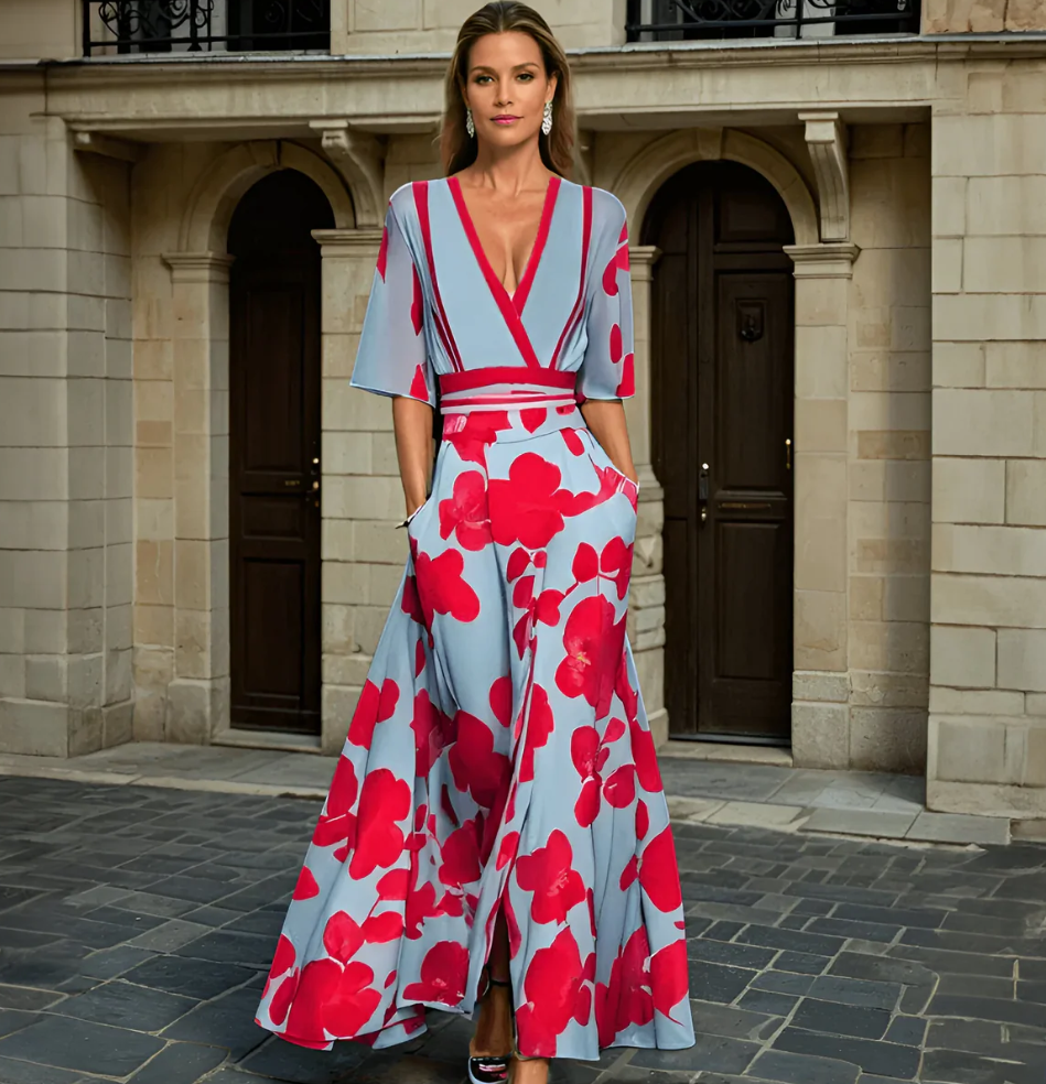 Drune | Elegantes Kleid mit Blumenmuster