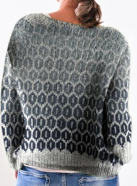 Drune | Grauer lässiger Pullover für den Herbst