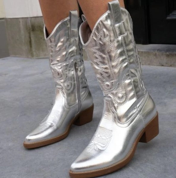 Drune | elegante metallische cowboylatschen