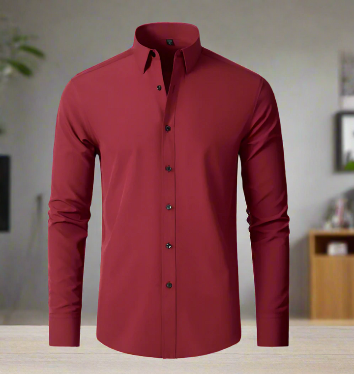 Drune | Slim Fit Lange Ärmel Klassischer Kragen Elegante Für Formelle Anlässe