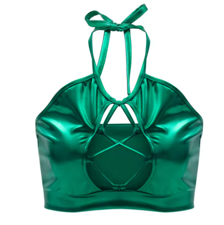 Damen Sport-Bikini-Oberteil mit einzigartigen Schnittdetails und schimmerndem Finish Drune