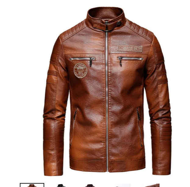 Drune | herren lederjacke mit patches