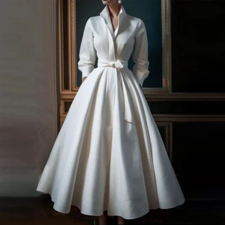 Elegante Weiße Lange Kleid