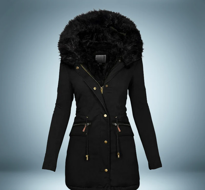 Drune | Parka mit Pelzkragen In Schwarz
