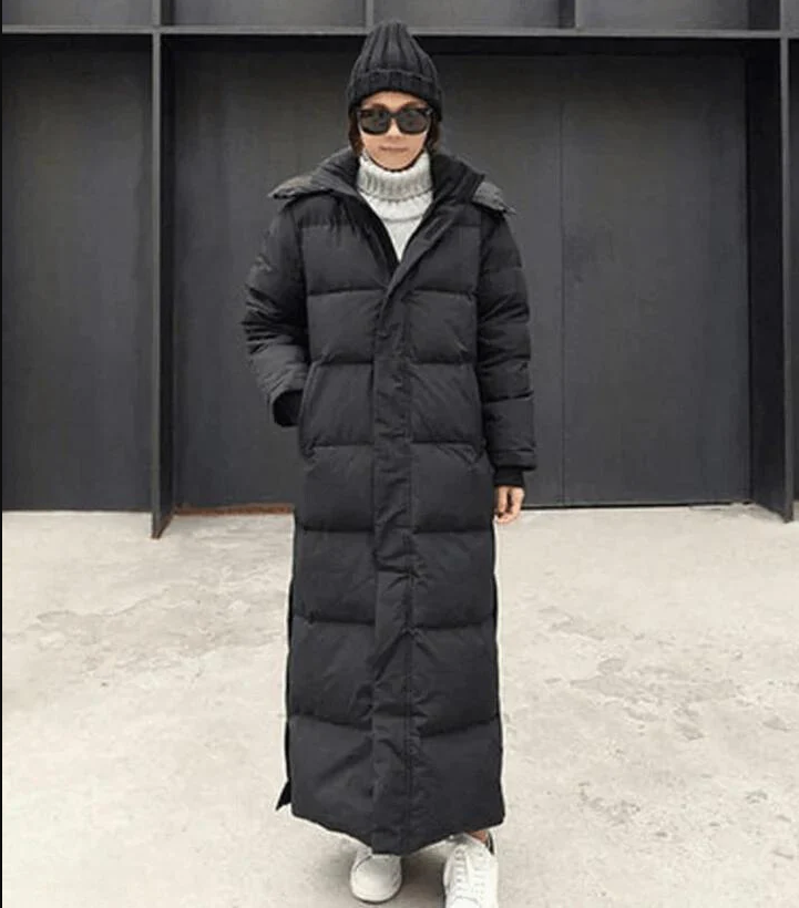 Drune | Lange Daunenjacke mit Kapuze für Damen
