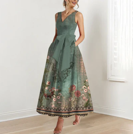 Drune | Traumkleid aus Grüner Seide