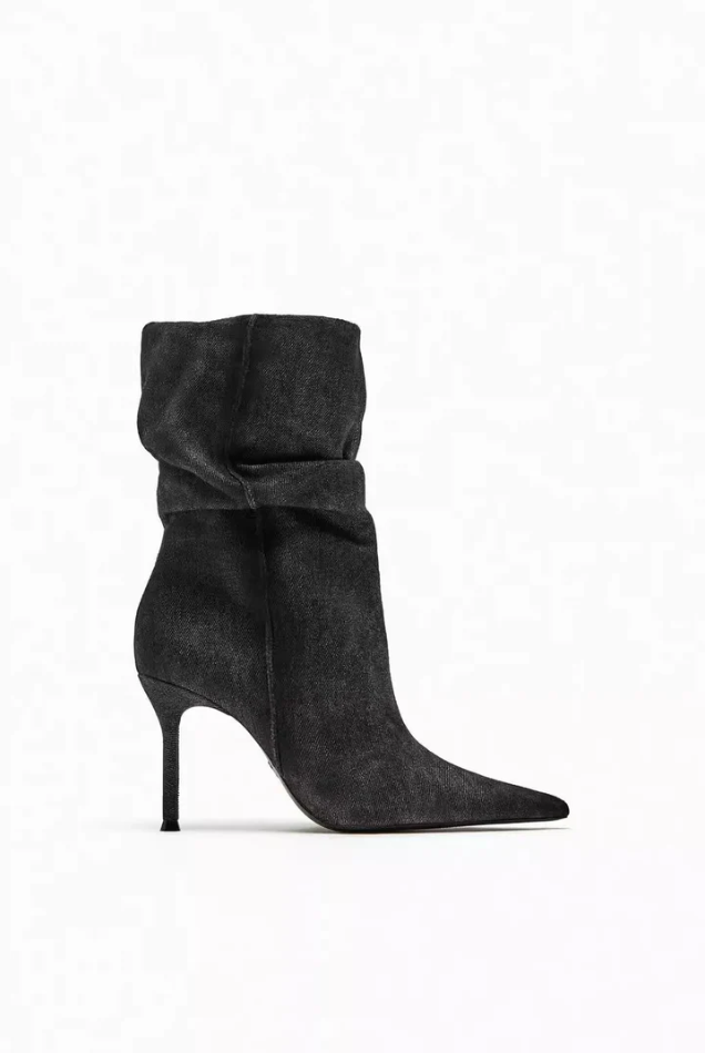 Drune | elyce denim-stiefel mit hohem absatz für damen