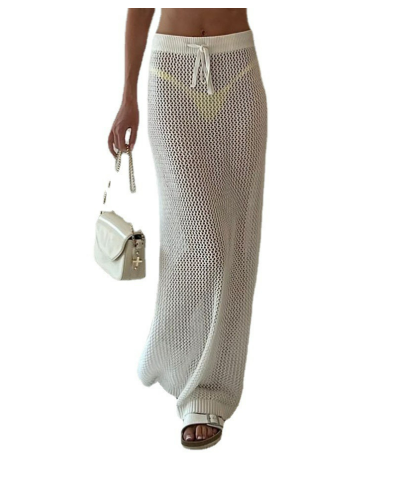Drune | Rosiedress Elastischer Bund Hohl Raum Cover Up Maxi Rock